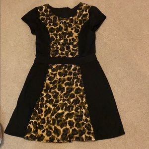 Black and cheetah dress